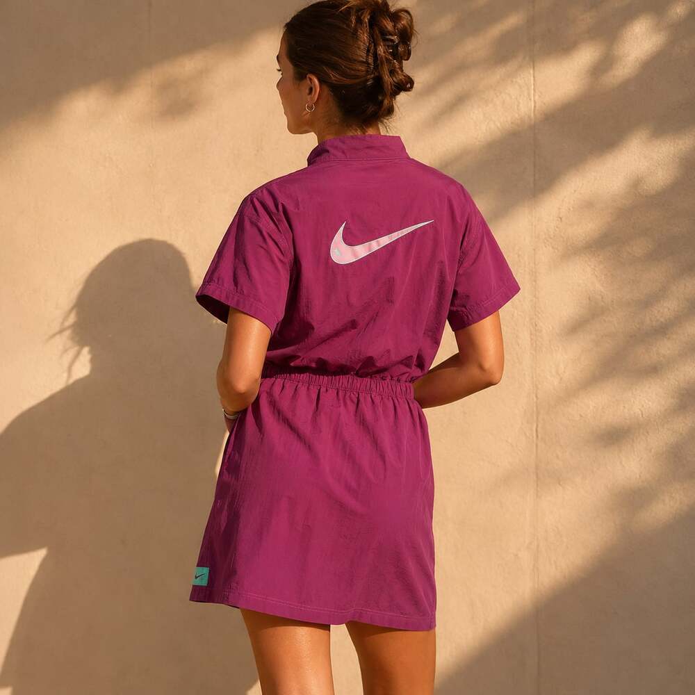 Nike Sportswear Woven Utility Mini Dress Y2K Parachute Nylon Large